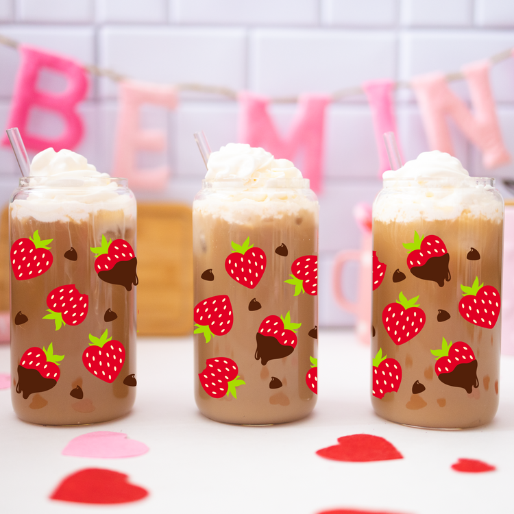 Chocolate covered Strawberry 16 oz cup