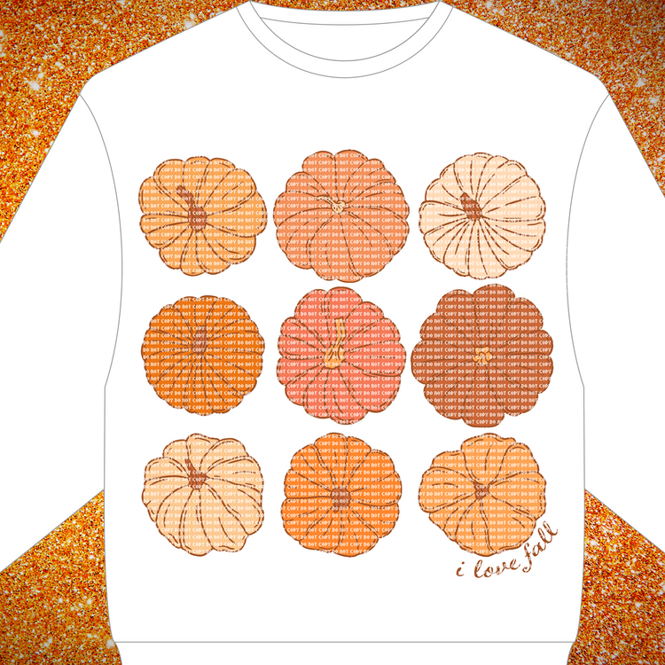 Pumpkin tshirt Transfer - ss
