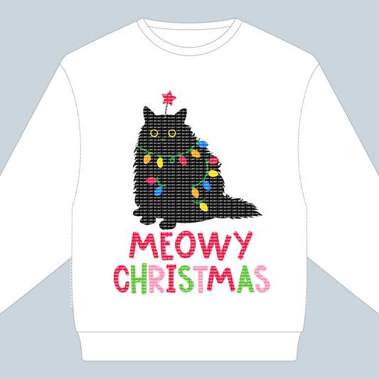 Meowy Christmas - HTV transfer