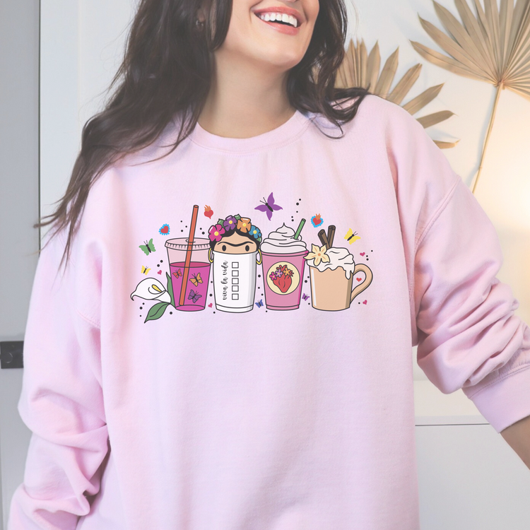 Pink drinks sweater