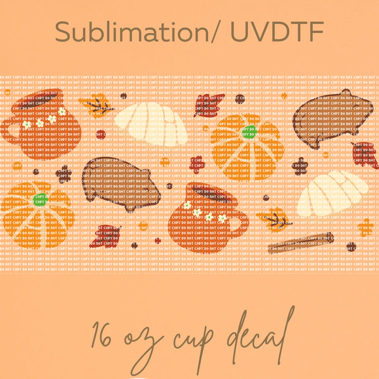 Concha pumpkin 16 oz cup wrap