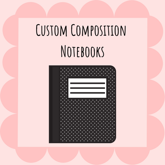 Personalized Composition Notebook – Custom Name Notebook for School, Teacher Gift, Student Gift, Cute Back to School Supplies