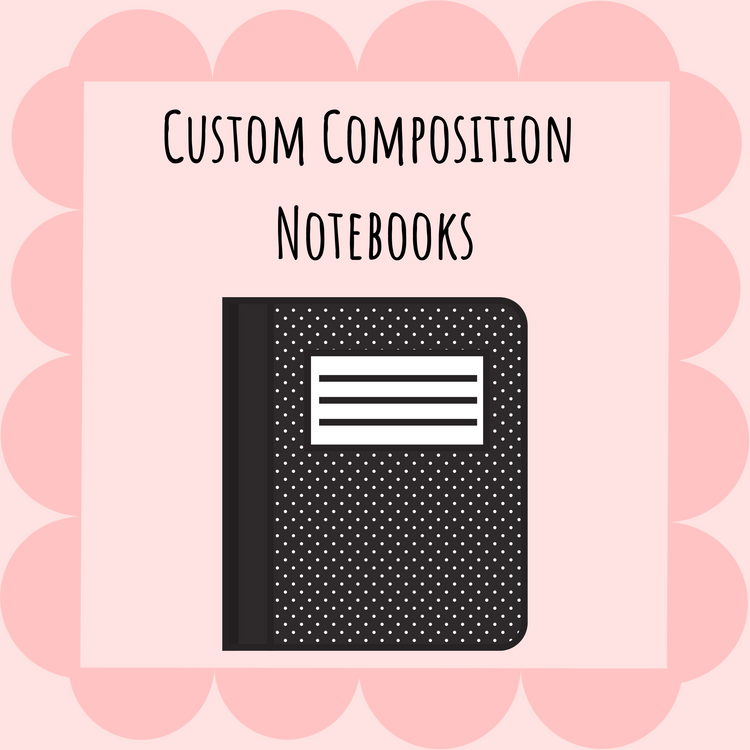 Personalized Composition Notebook – Custom Name Notebook for School, Teacher Gift, Student Gift, Cute Back to School Supplies