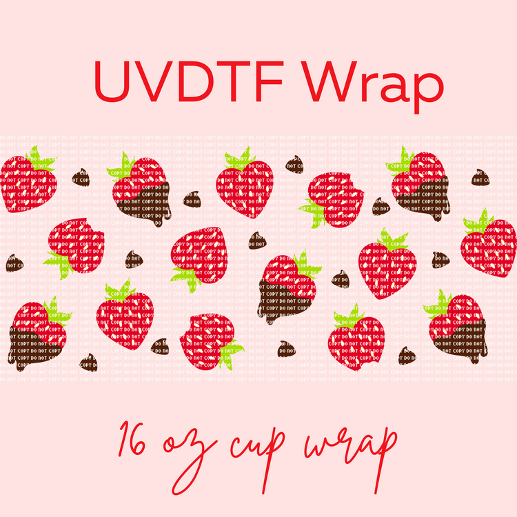 Chocolate Heart strawberries Wrap - RTS