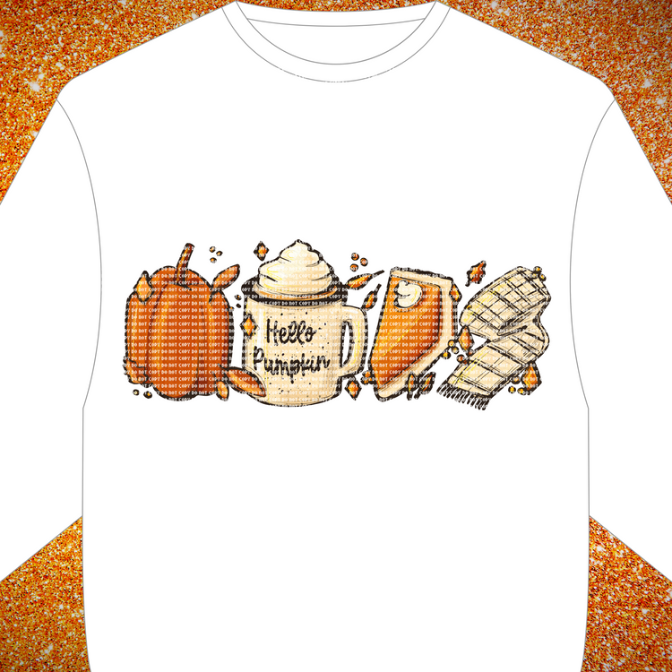 Hello pumpkin tshirt Transfer - ss