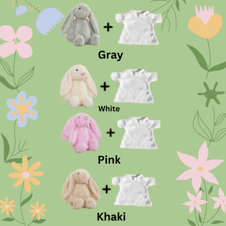 Custom Bunnies with Custom T-shirt