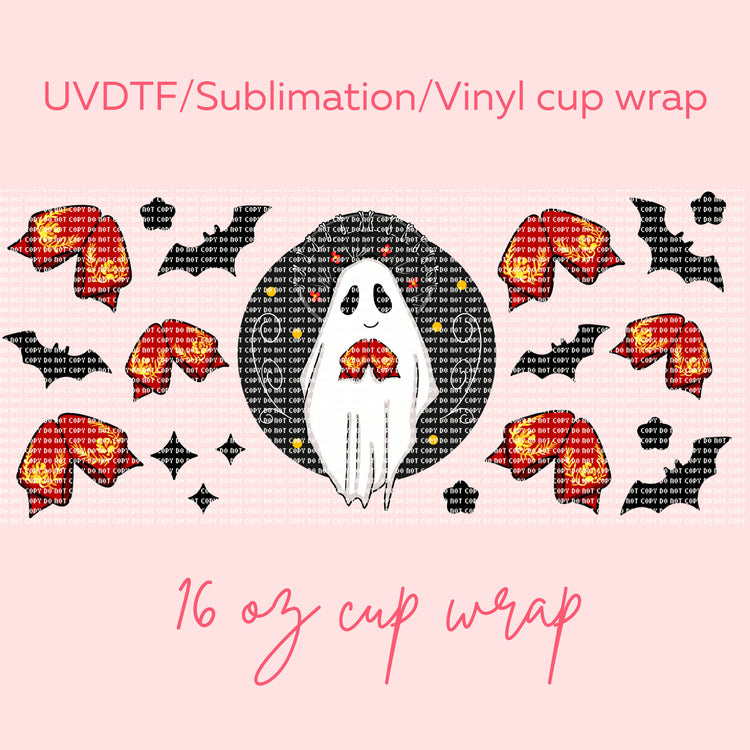 Mariachi ghost 16 oz wrap transfer