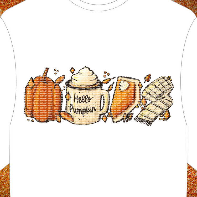 Hello pumpkin tshirt Transfer - ss
