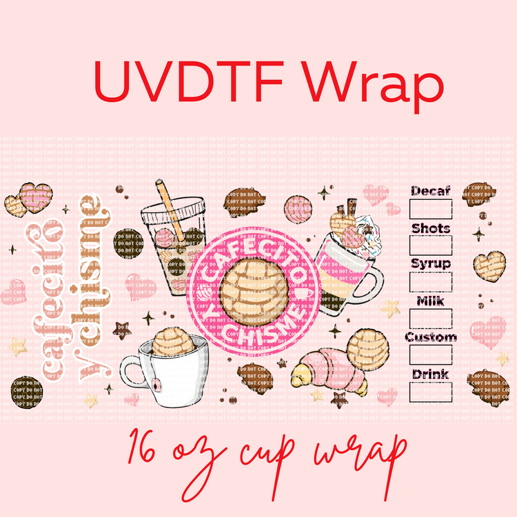 Cafecito y Chisme UVDTF Wrap - RTS