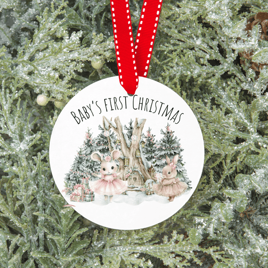 Bunny Christmas Custom Ornament