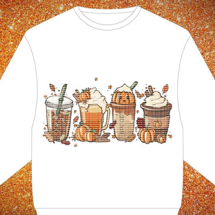 Fall drinks tshirt Transfer - ss