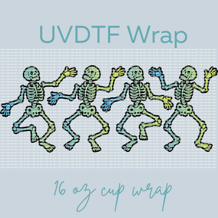 Dancing Skeletons cup wrap