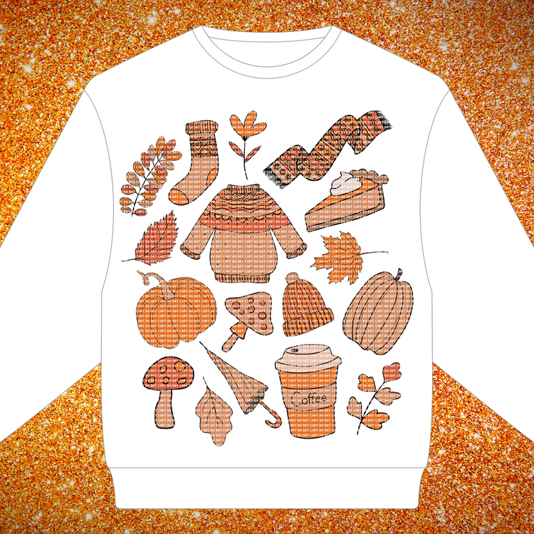 Fall doodles tshirt Transfer - ss