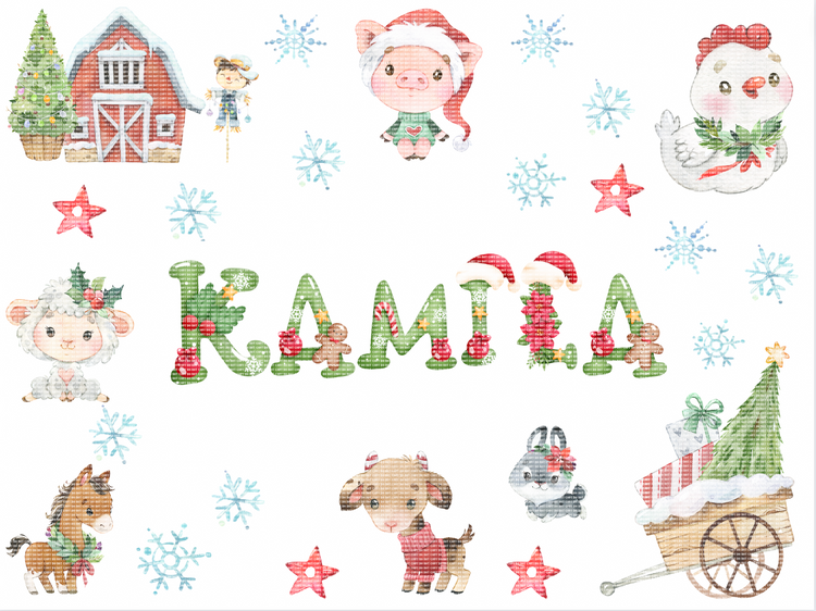 Christmas farm Custom blanket