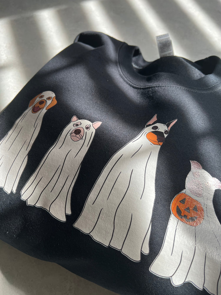 Pup spooky season sweater