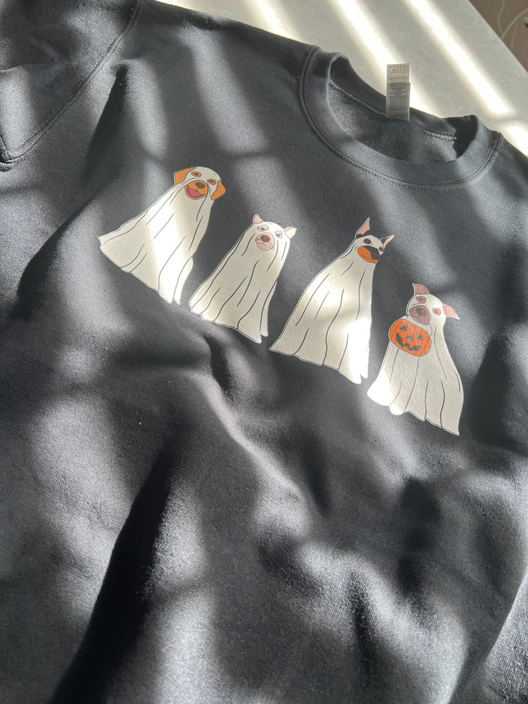 Pup spooky season sweater