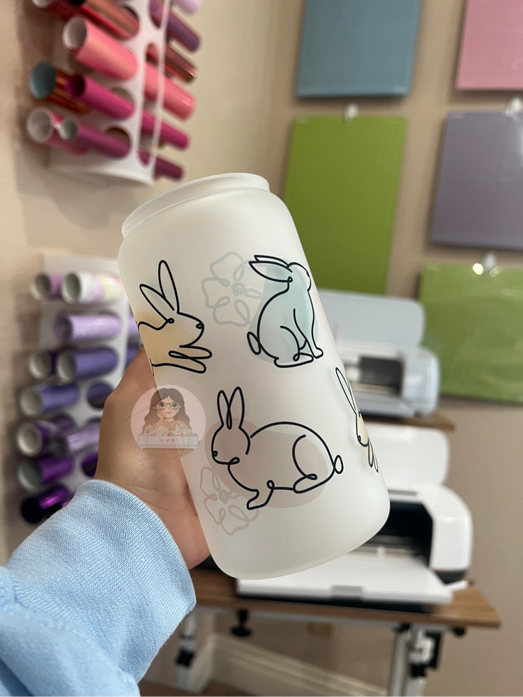 16 oz Sublimation FROSTED Glass Can