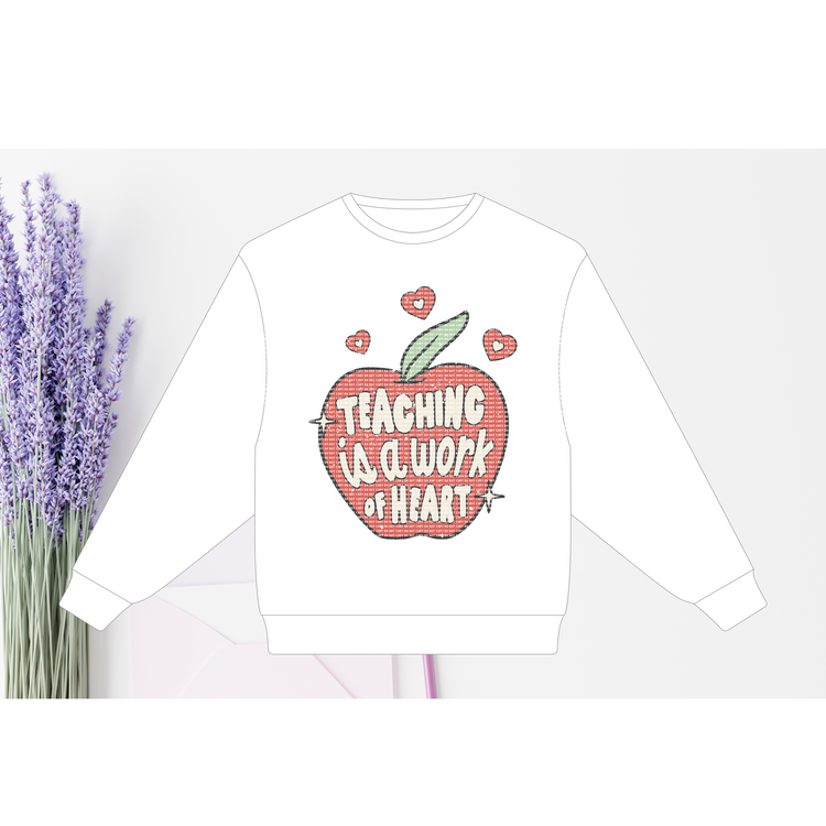 Teacher apple love HTV Transfer