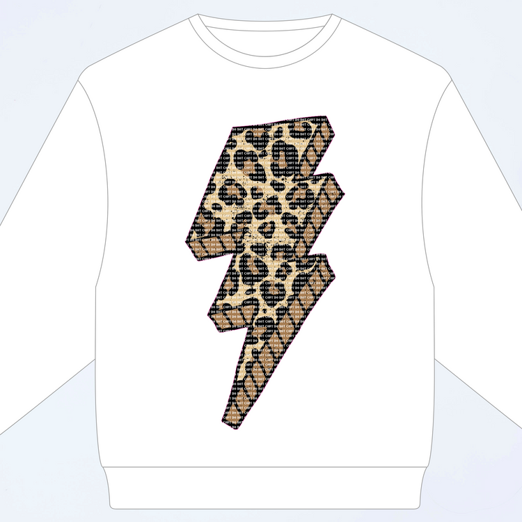 Leopard Bolt HTV transfer
