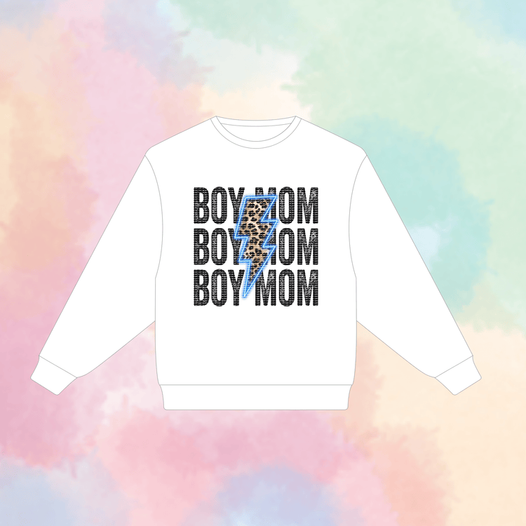 Boy Mom Leopard Bolt Transfer - MDT