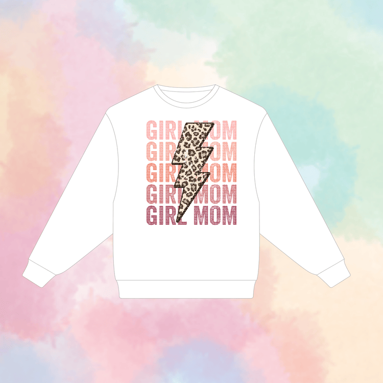 Girl Mom Leopard Bolt Transfer - MDT