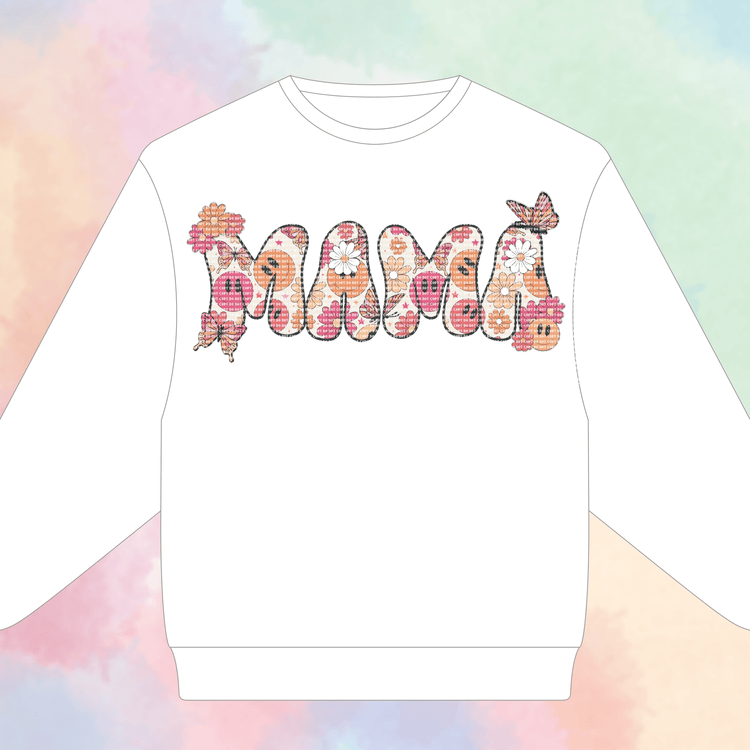 Mama Smily Flowers Transfer - MDT