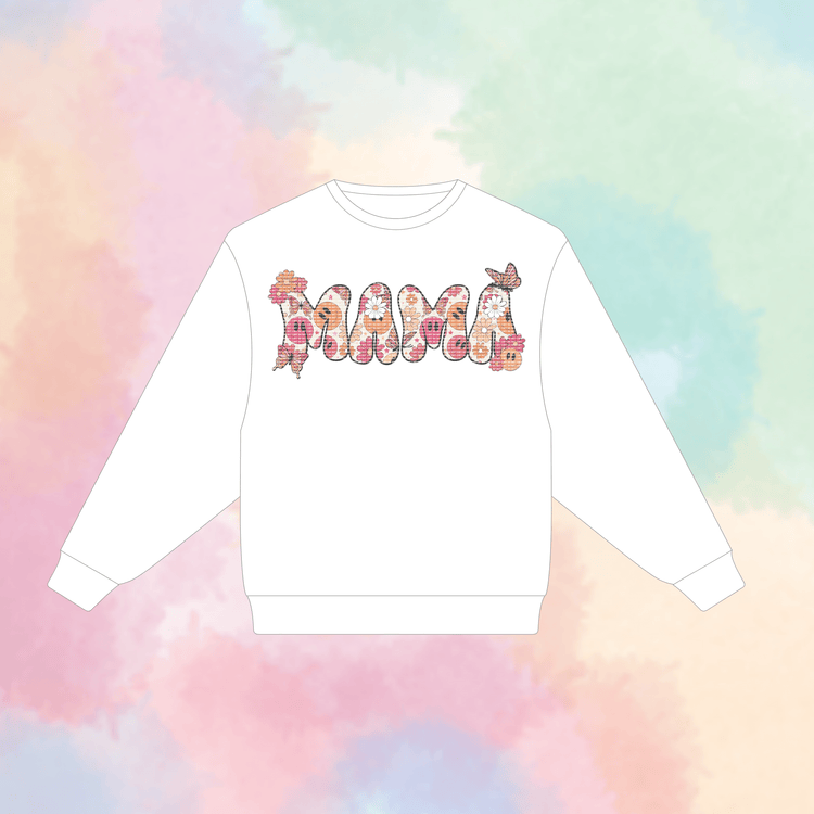 Mama Smily Flowers Transfer - MDT