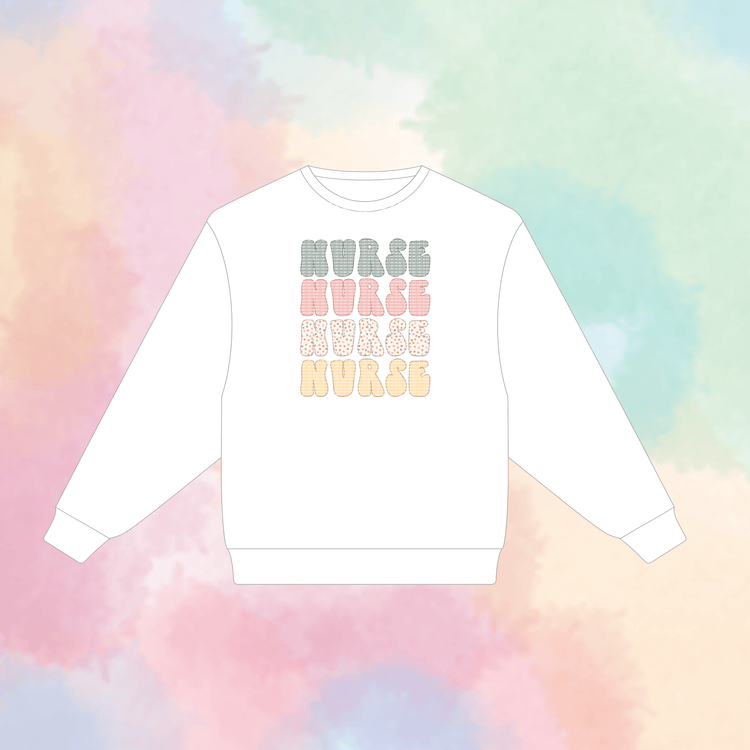 Nurse Colorful Stacked - HTV Transfer