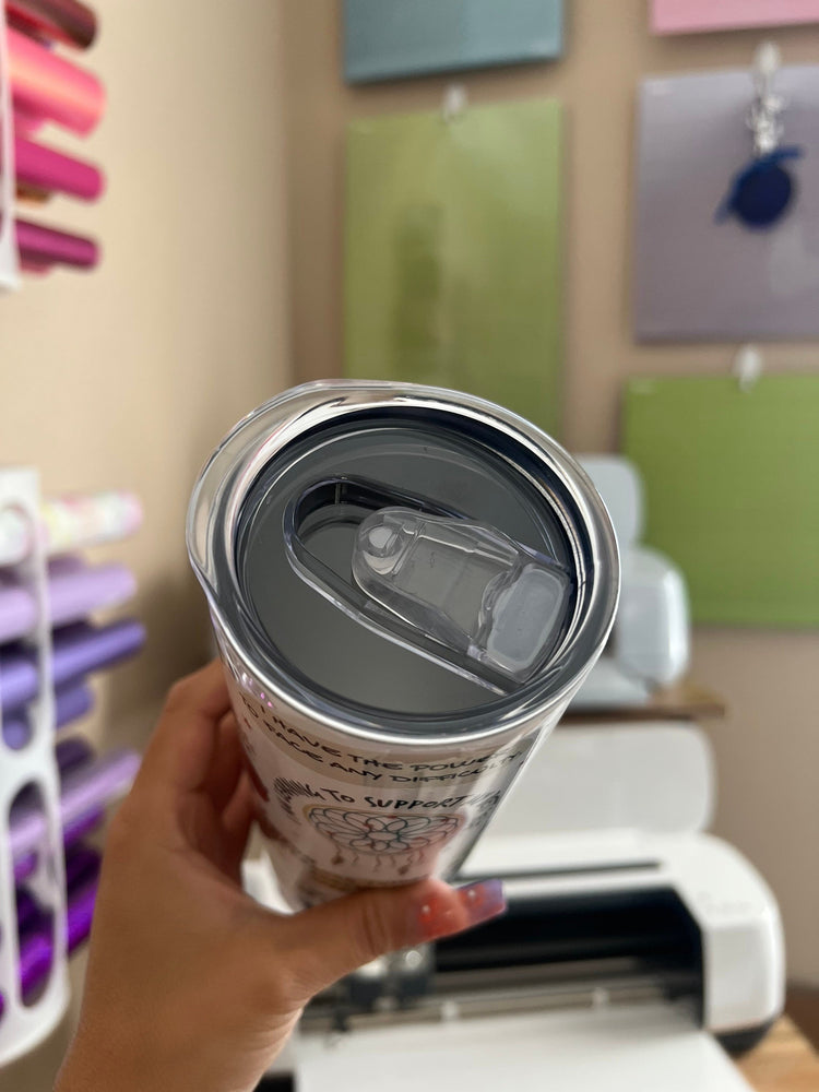 Positive self love 20 oz straight white Cup