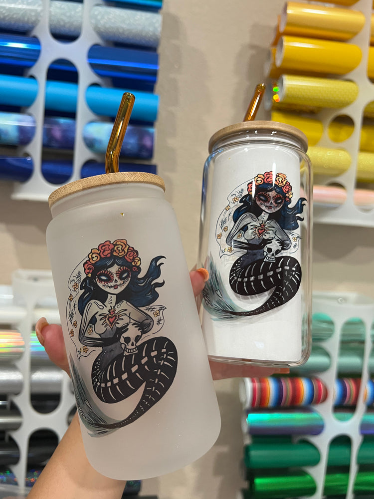 Day of the dead mermaid cup