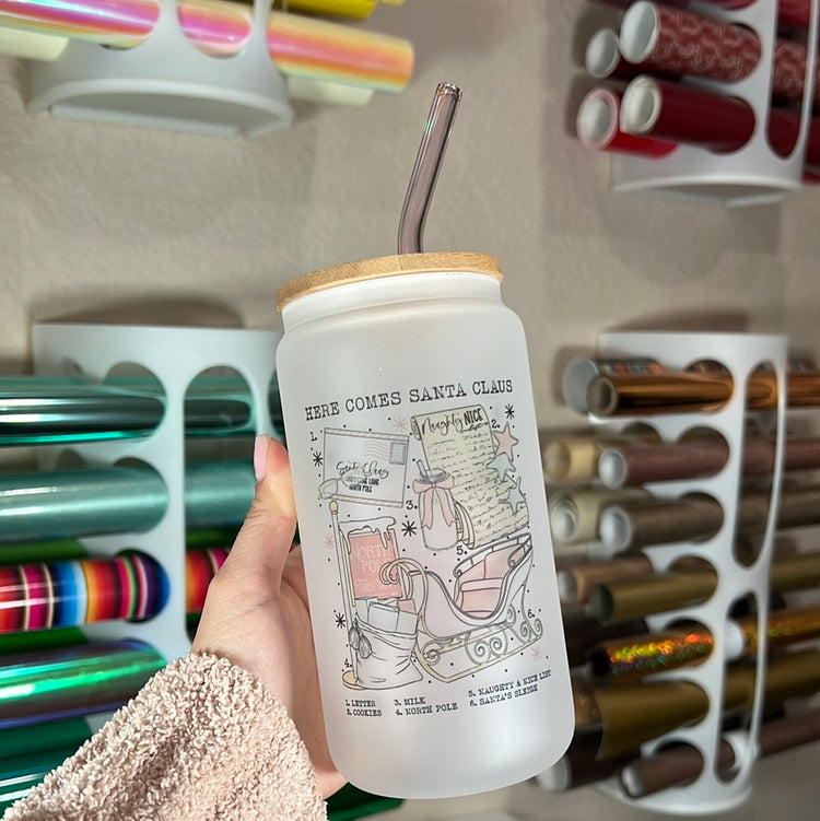 Here comes Santa 16 oz cup