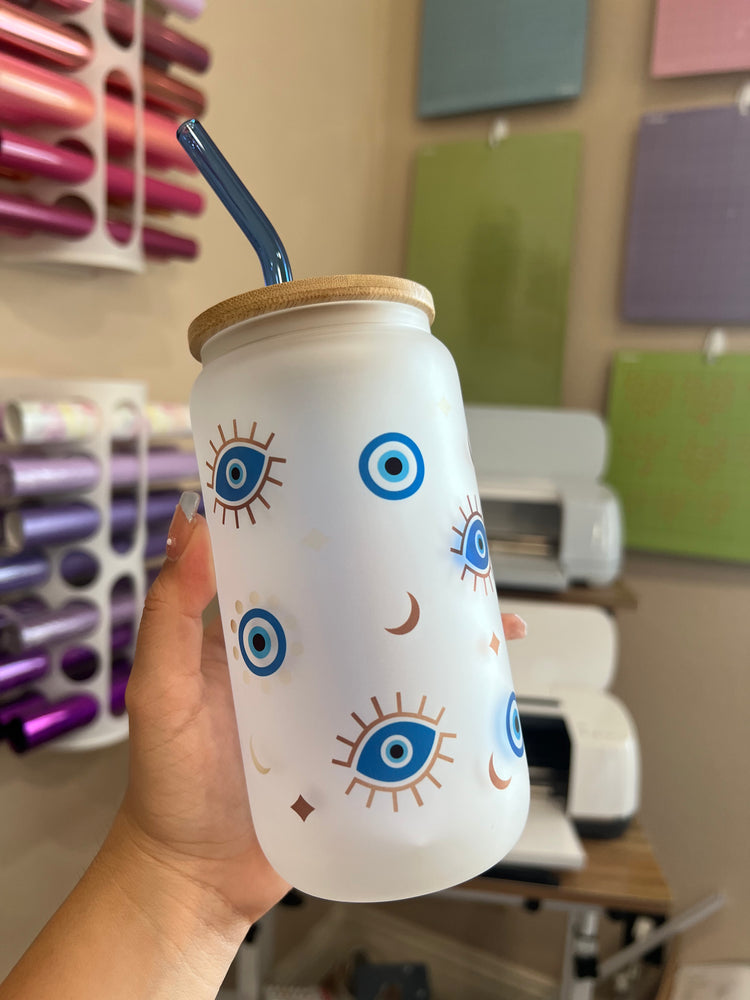 Evil Eye 16 oz frosted Cup
