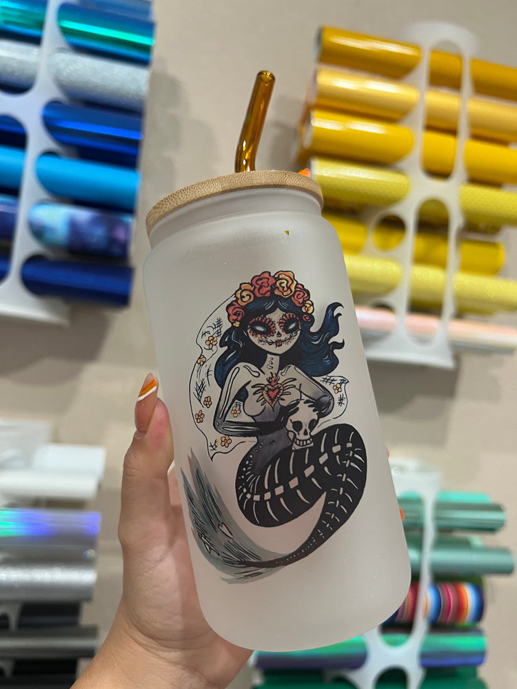 Day of the dead mermaid cup