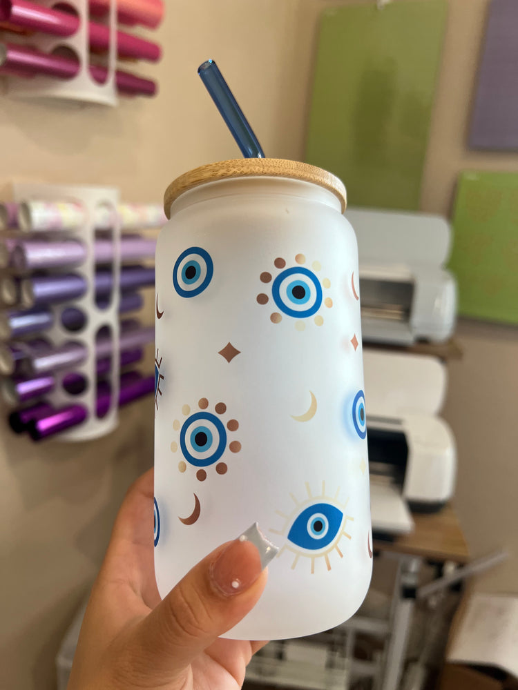 Evil Eye 16 oz frosted Cup