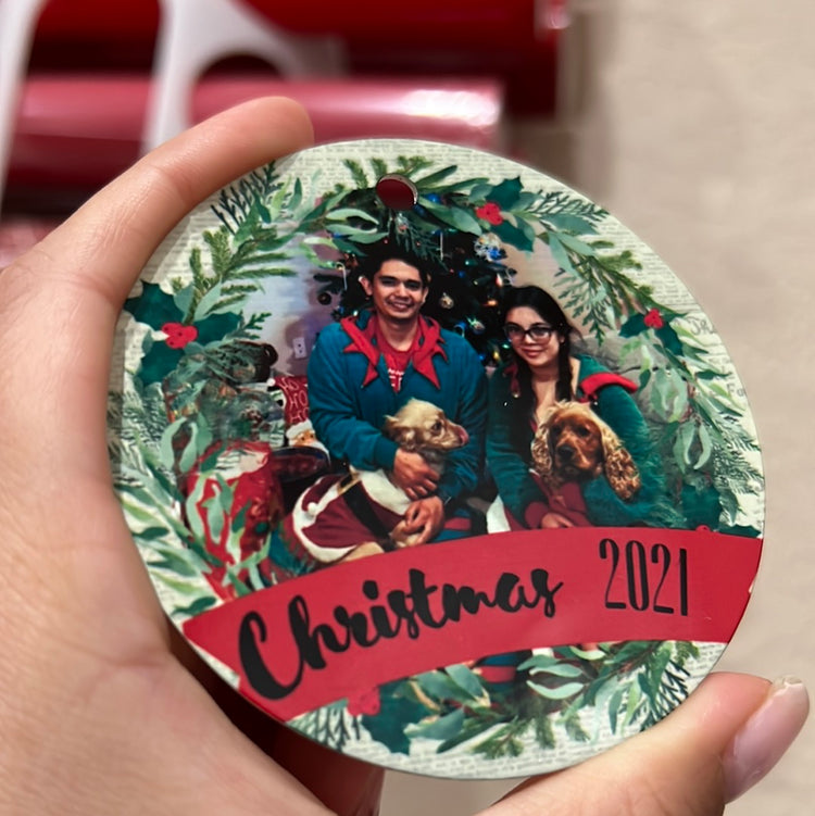 Green Wreath Christmas Ornament