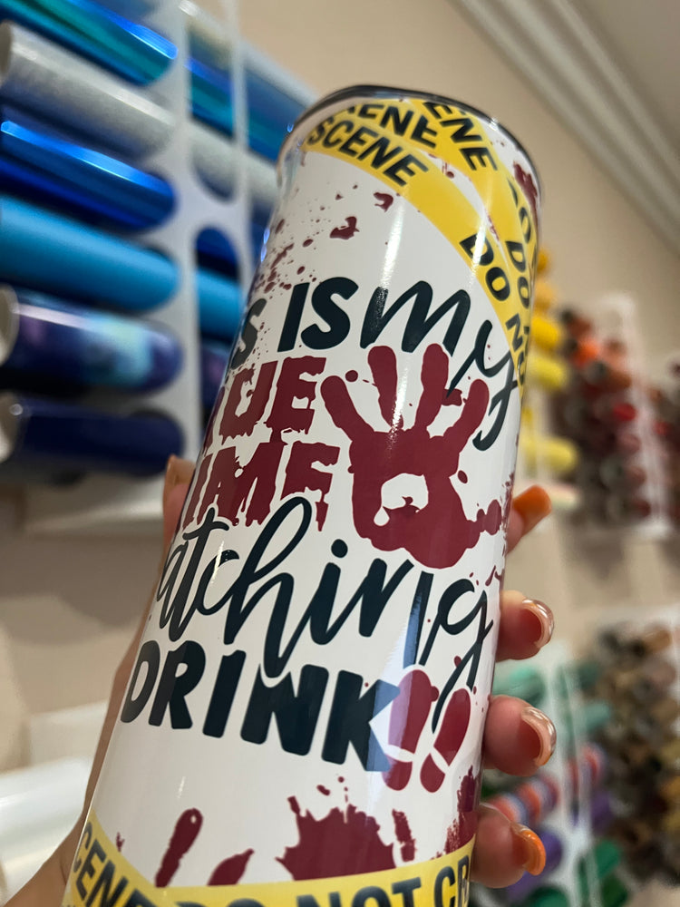 True crime drink 20 oz straight white Cup