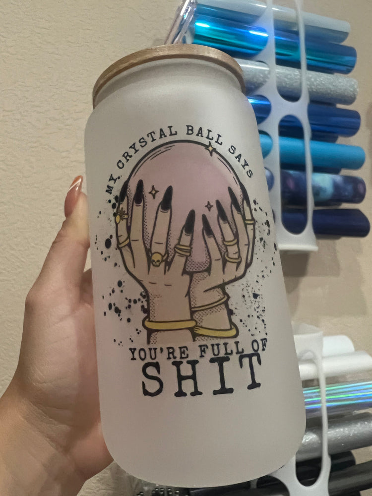 Crystal ball 16 oz frosted cup