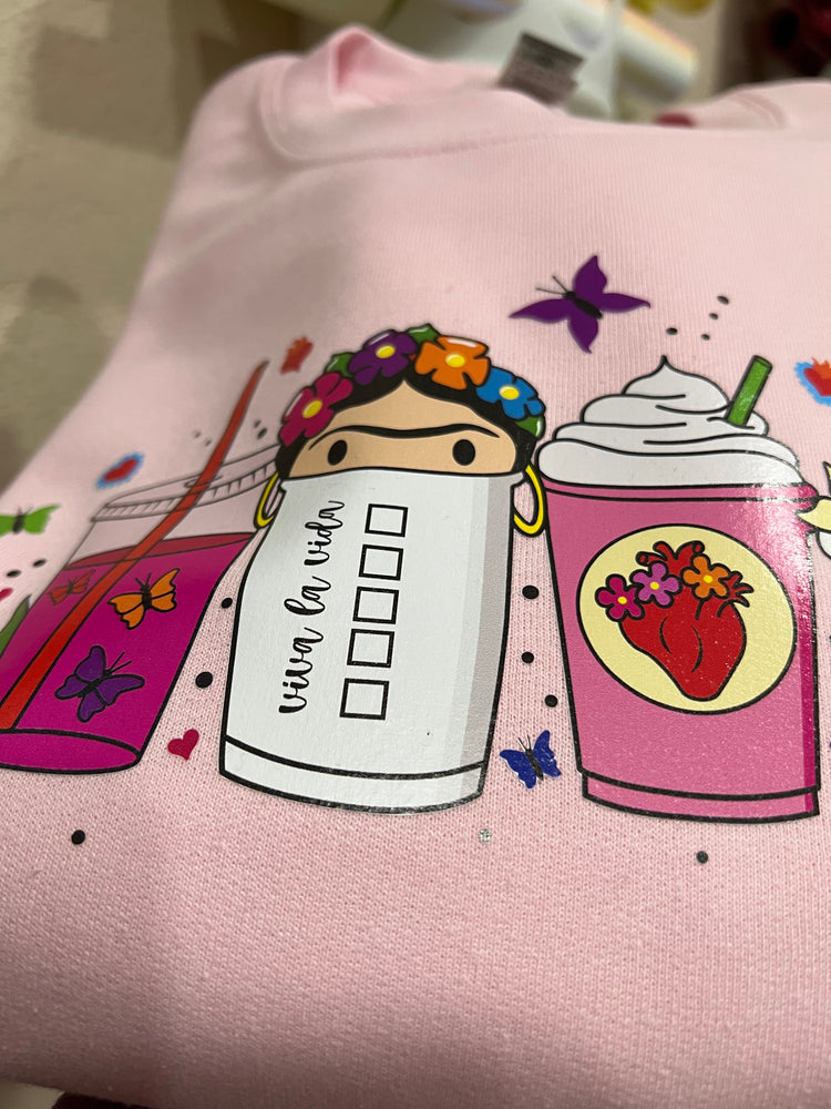 Pink drinks sweater