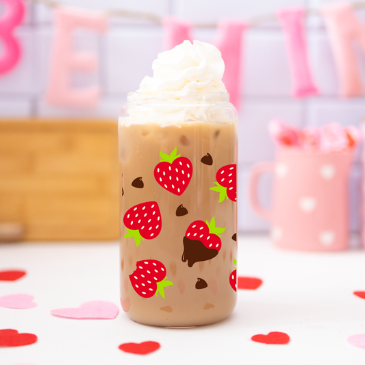 Chocolate covered Strawberry 16 oz cup