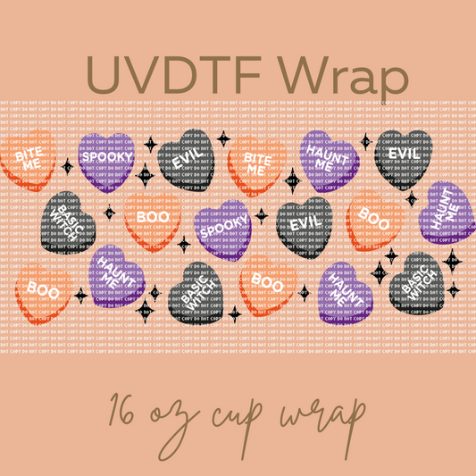 Halloween hearts cup wrap