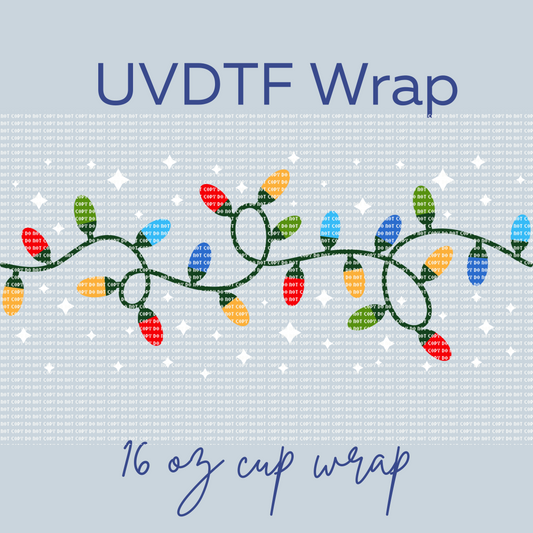 Christmas lights - Cup Wrap Transfer