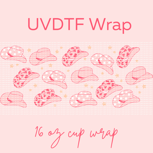 Cowgirl hat UVDTF Wrap
