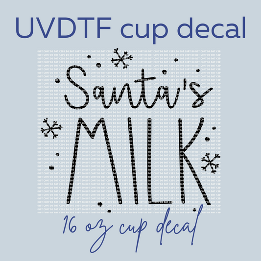Santa's Milk - Cup Wrap Transfer