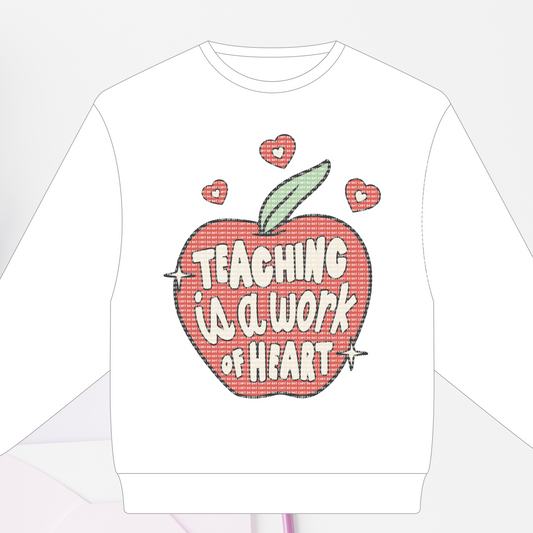 Teacher apple love HTV Transfer