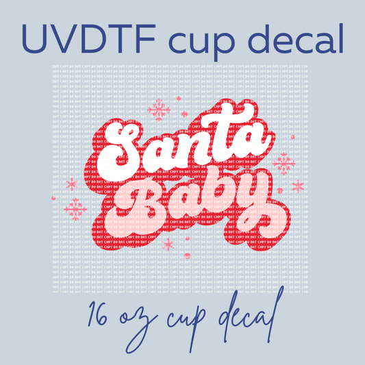 Santa Baby - Cup Wrap Transfer