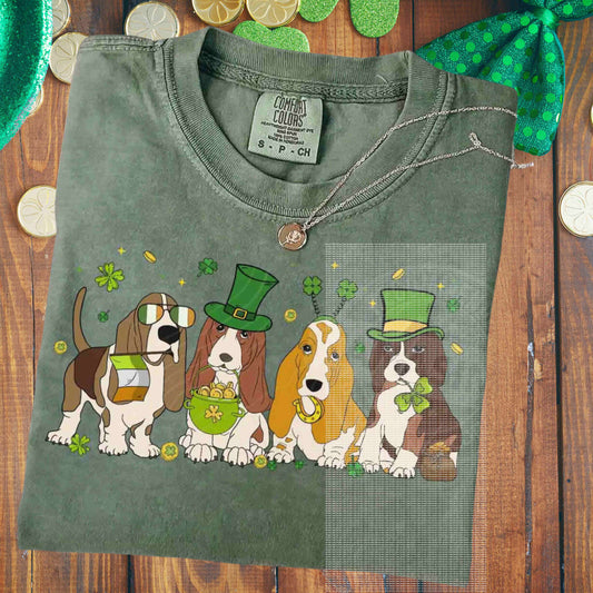 Basset Hound St Patricks Transfer - SPD