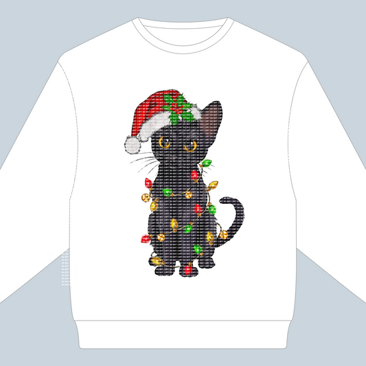 Christmas Cat - HTV transfer