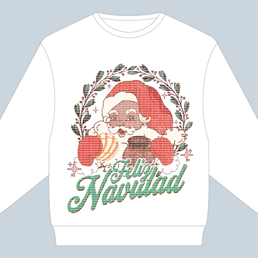 Feliz red  Santa - Transfer