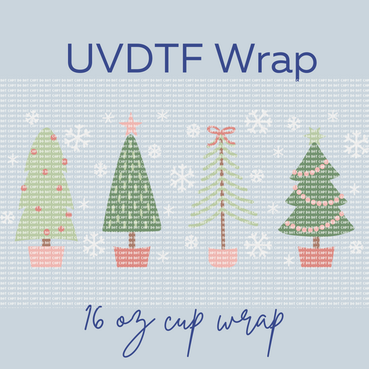 Christmas Tress - Cup Wrap Transfer