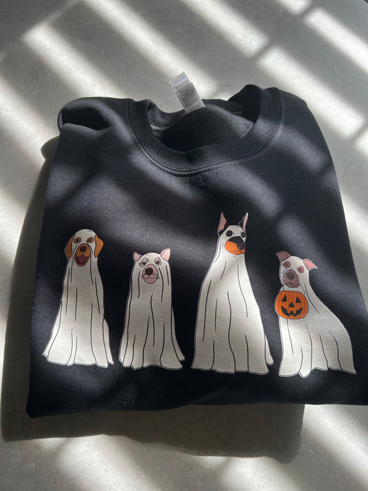 Pup spooky season sweater